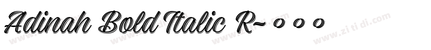 Adinah Bold Italic R字体转换